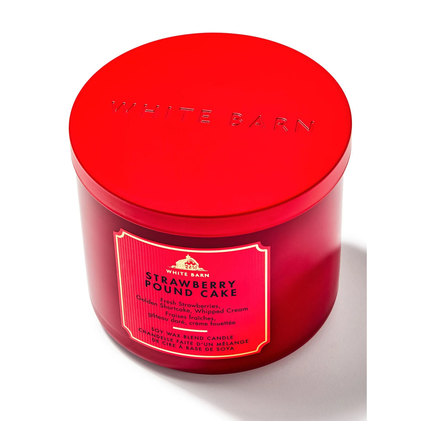 Vela 3 mechas Strawberry Pound Cake