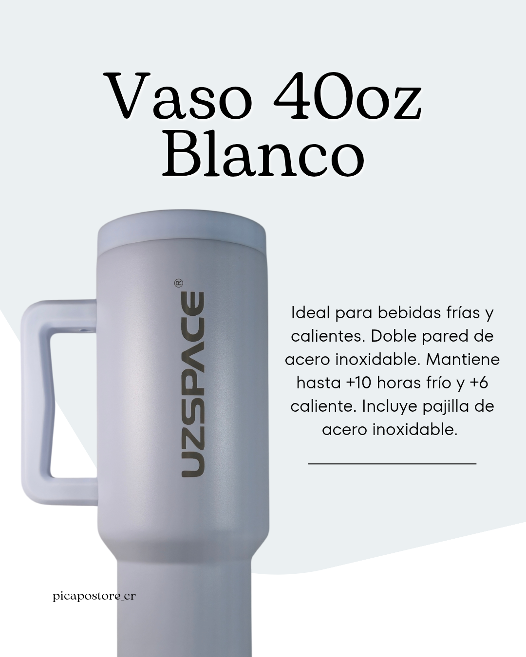 Vaso 40oz Blanco