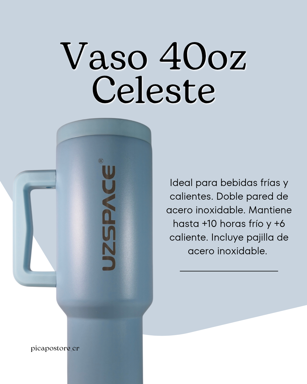 Vaso 40oz Celeste
