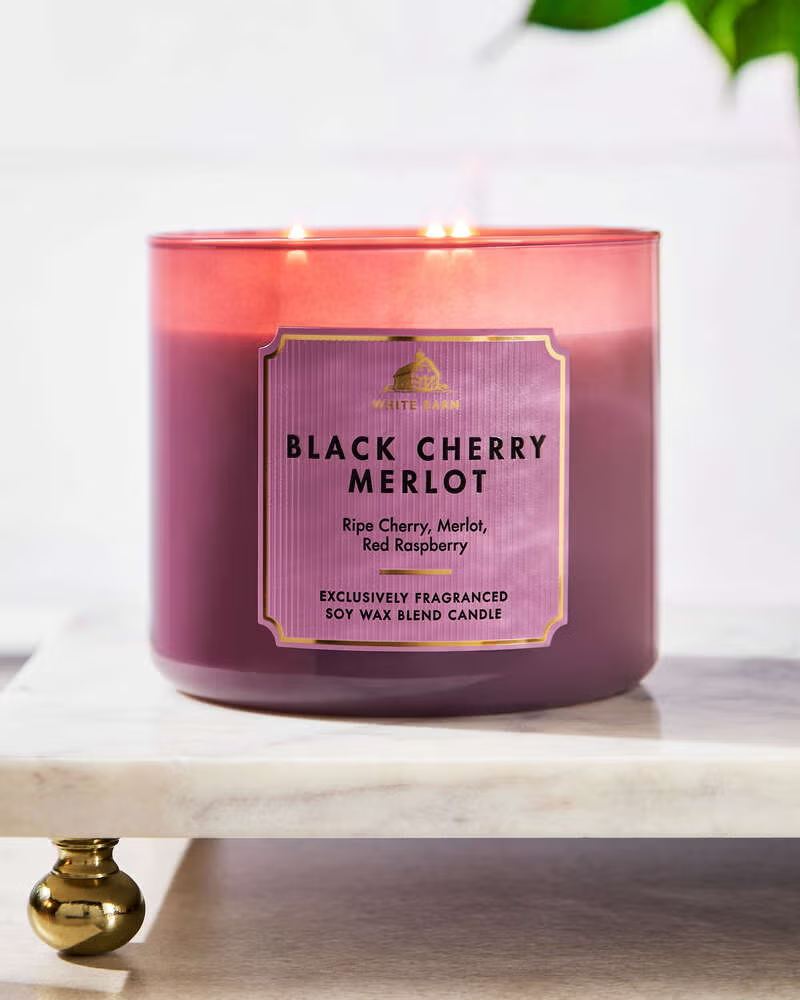 Vela 3 mechas Black Cherry Merlot