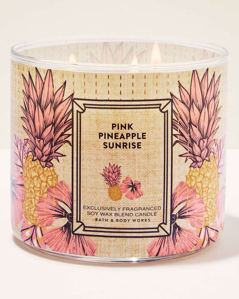 Vela 3 mechas Pink Pineapple Sunrise