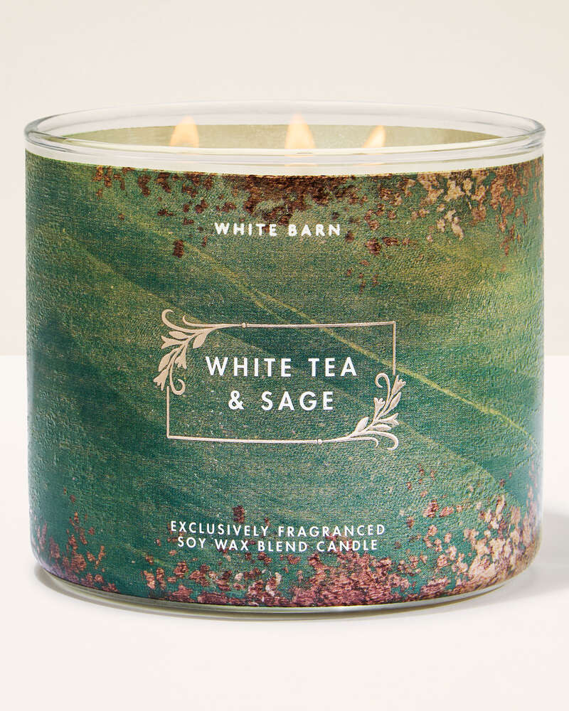 Vela 3 mechas White Tea & Sage