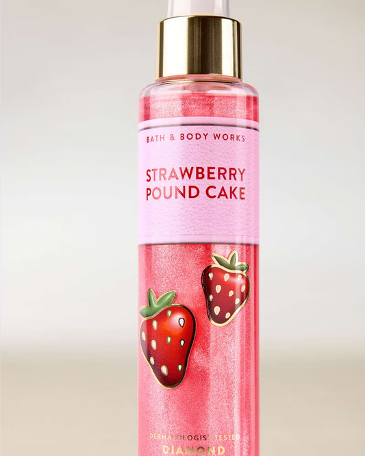 Splash corporal con brillo Strawberry Pound Cake