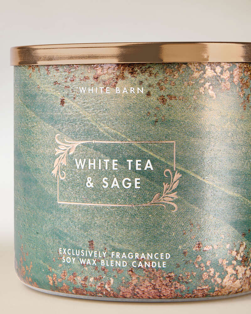 Vela 3 mechas White Tea & Sage