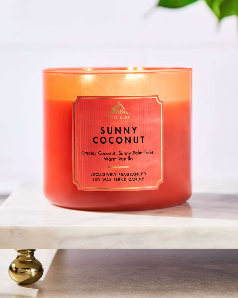 Vela 3 mechas Sunny Coconut