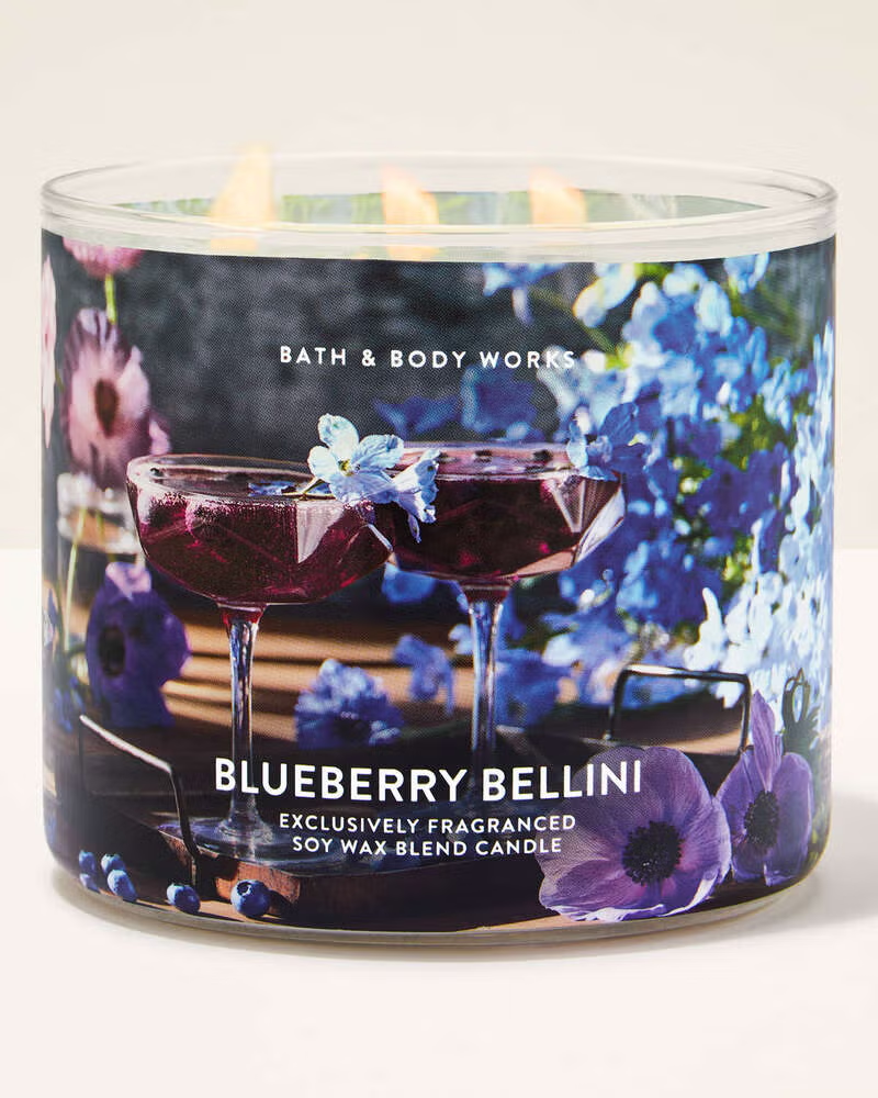 Vela 3 mechas Blueberry Bellini