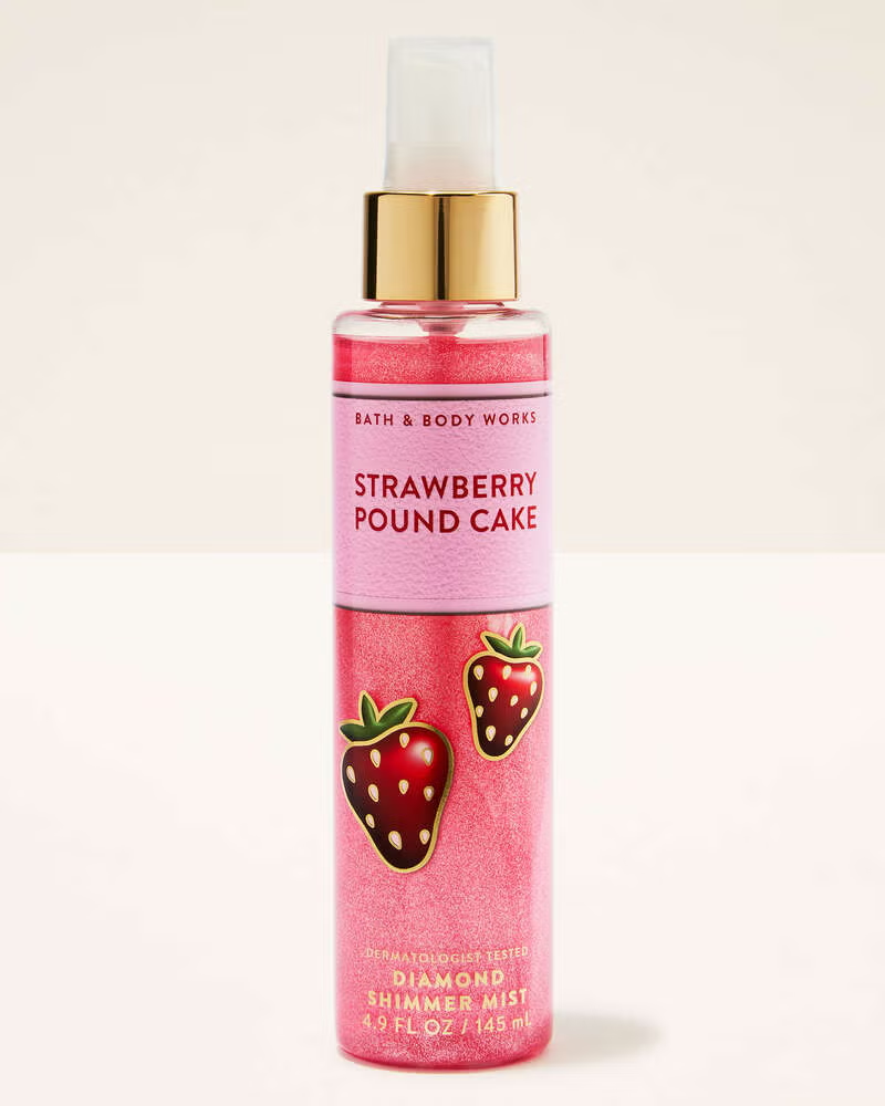 Splash corporal con brillo Strawberry Pound Cake