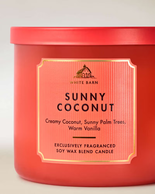Vela 3 mechas Sunny Coconut