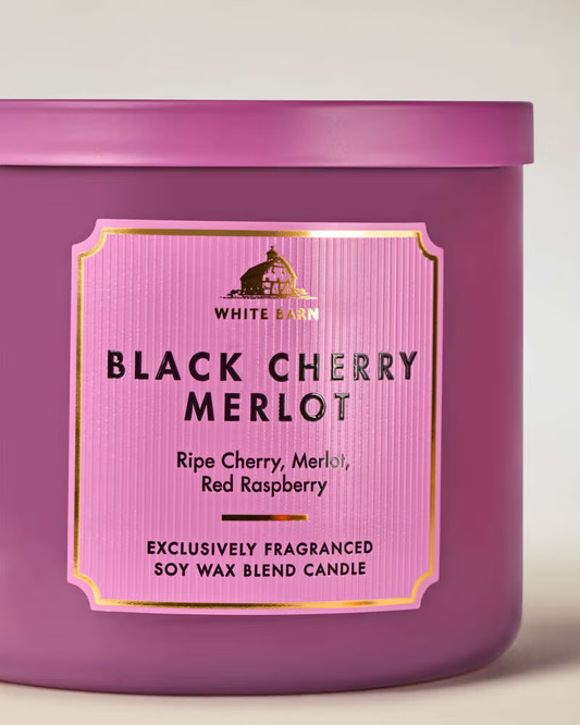 Vela 3 mechas Black Cherry Merlot