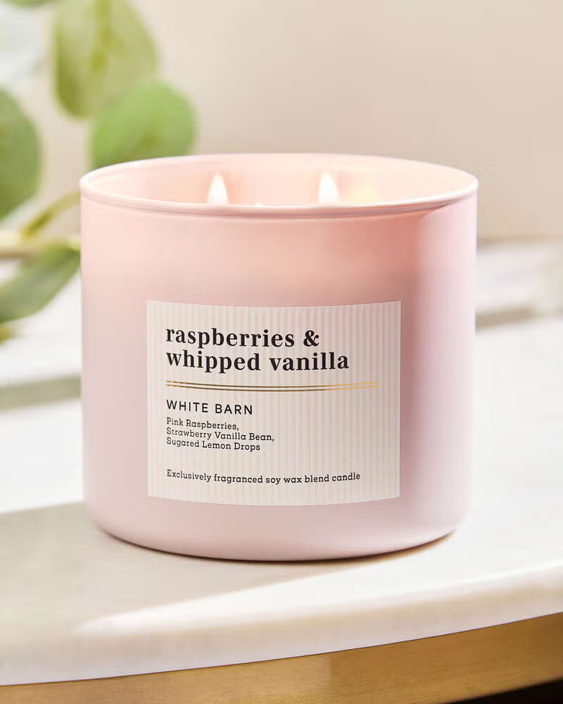 Vela 3 mechas Raspberries & Whipped Vanilla