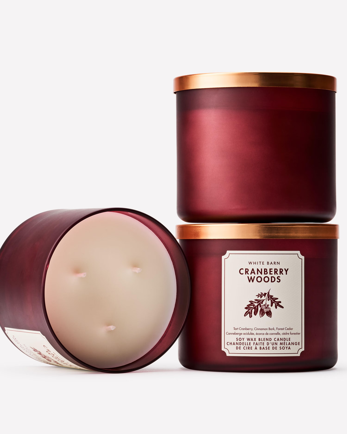 Vela 3 mechas Cranberry Woods