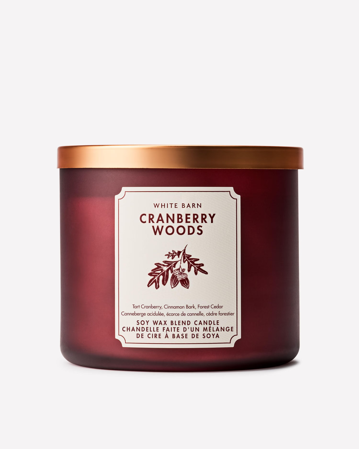 Vela 3 mechas Cranberry Woods