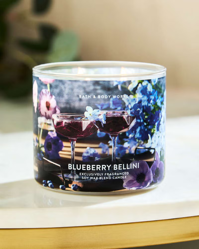 Vela 3 mechas Blueberry Bellini