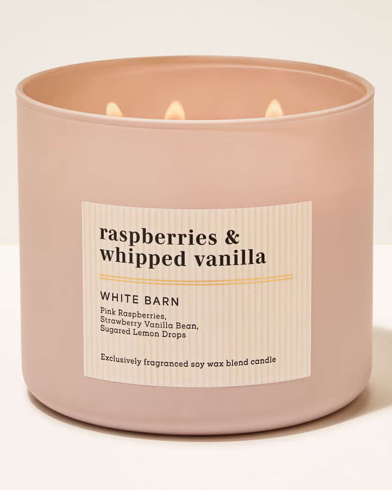 Vela 3 mechas Raspberries & Whipped Vanilla