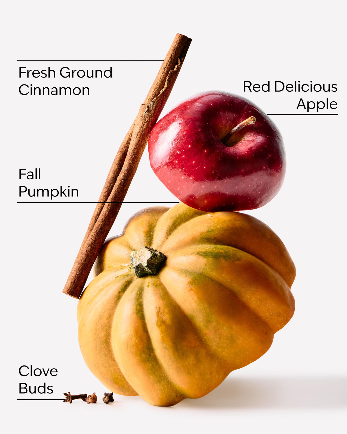 Vela 3 mechas Pumpkin Apple