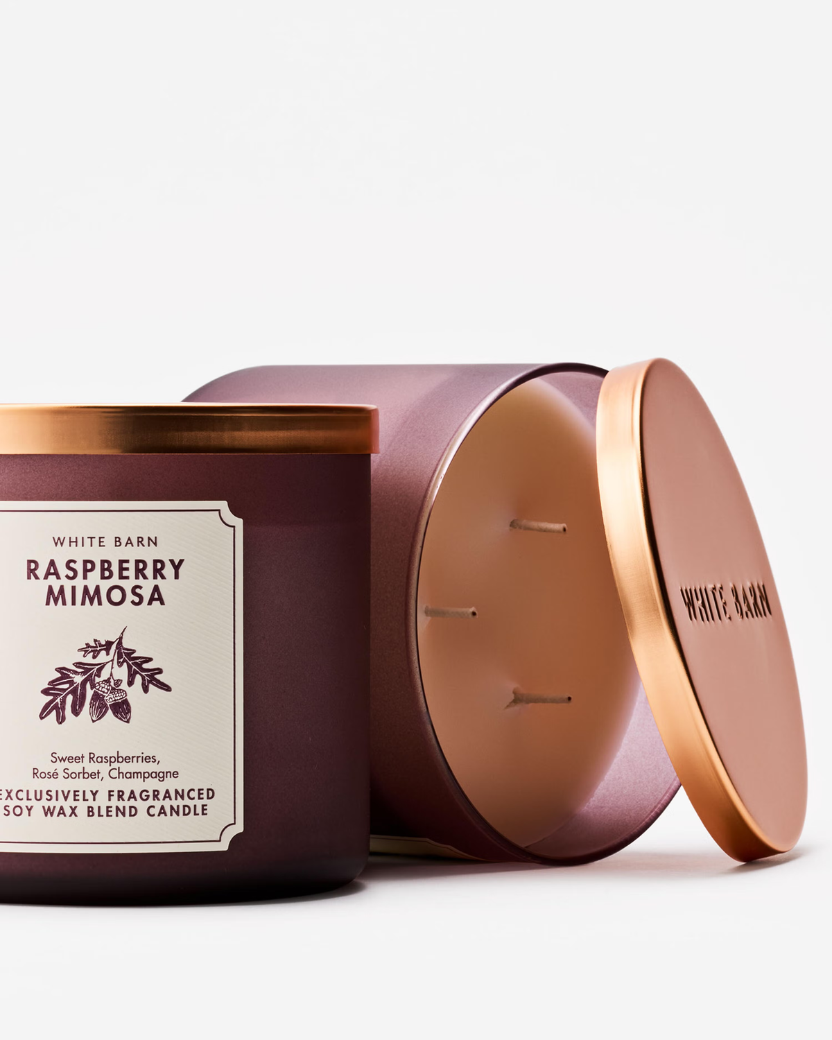 Vela 3 mechas Raspberry Mimosa