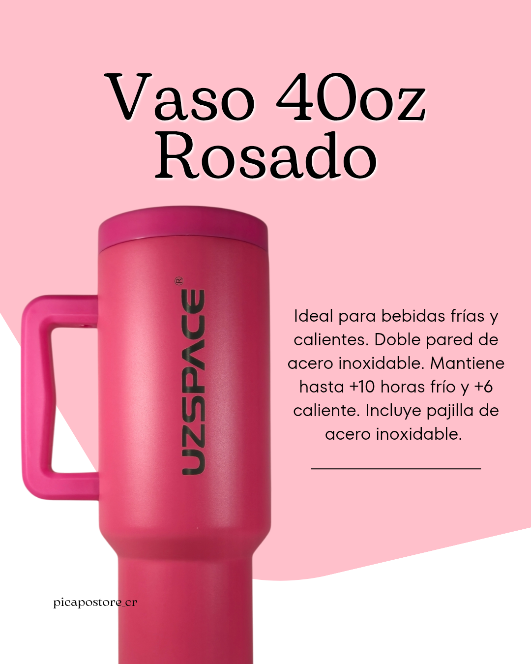 Vaso 40oz Rosado