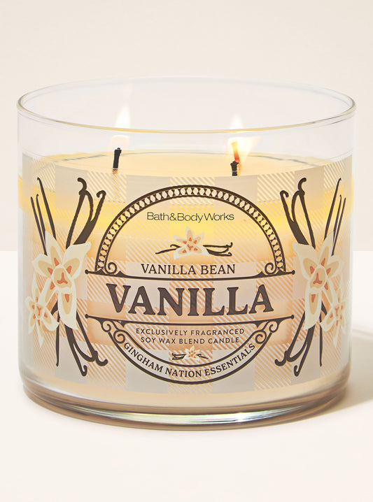 Vela 3 mechas Vanilla